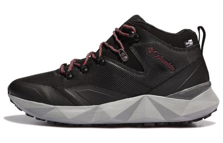 Columbia Cushioned Anti-Slip Wear-Resistant Water-Resistant Lightweight Mid-Top Trekking Shoes Men's Black