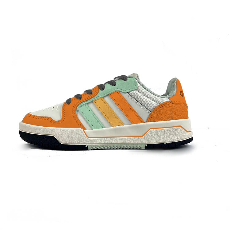 Adidas Neo Entrap Anti-Slip Wear-Resistant Low-Top Skateboard Shoes Unisex White Orange