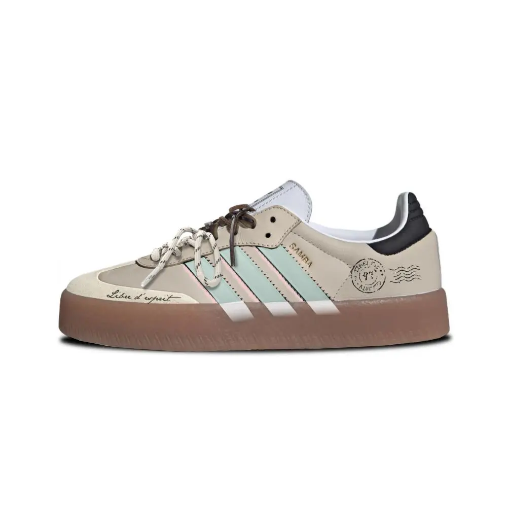 Adidas Originals SAMBAE Low top German Army Trainers Women's Brown