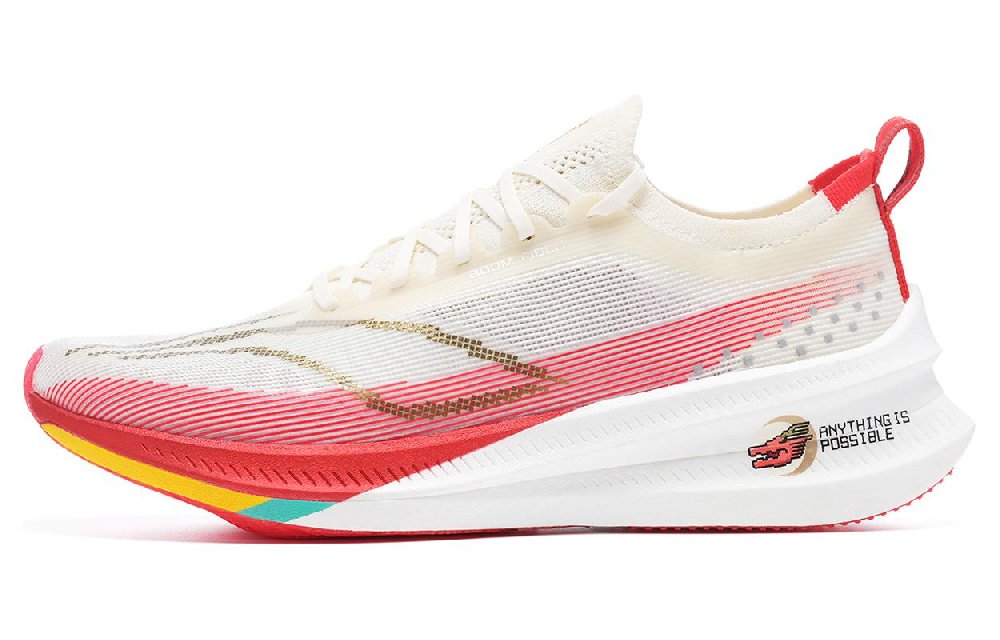 LiNing Feidian 3 Elite Low Top Casual Running Shoes Unisex White Red Year Of The Dragon Limited Edition