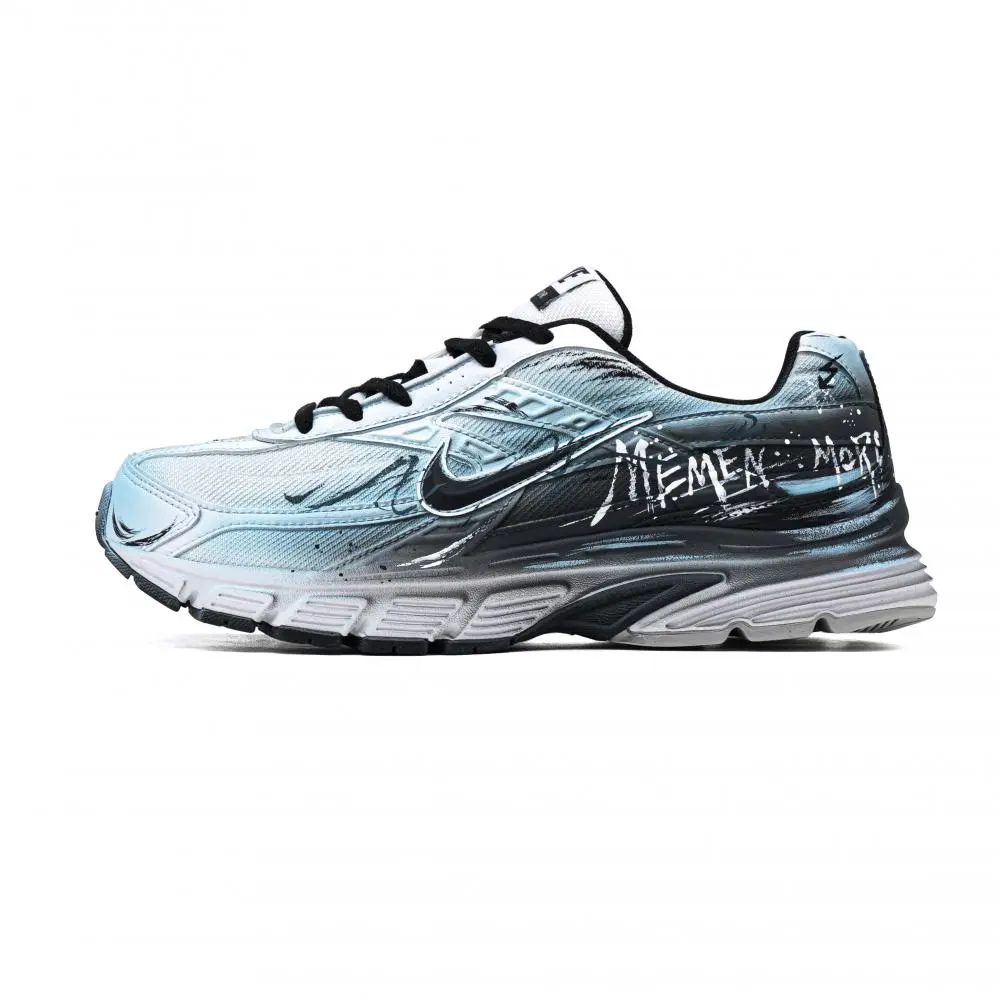 Nike Initiator Cushioning Lightweight Low top Running Shoes Men's Blue Black