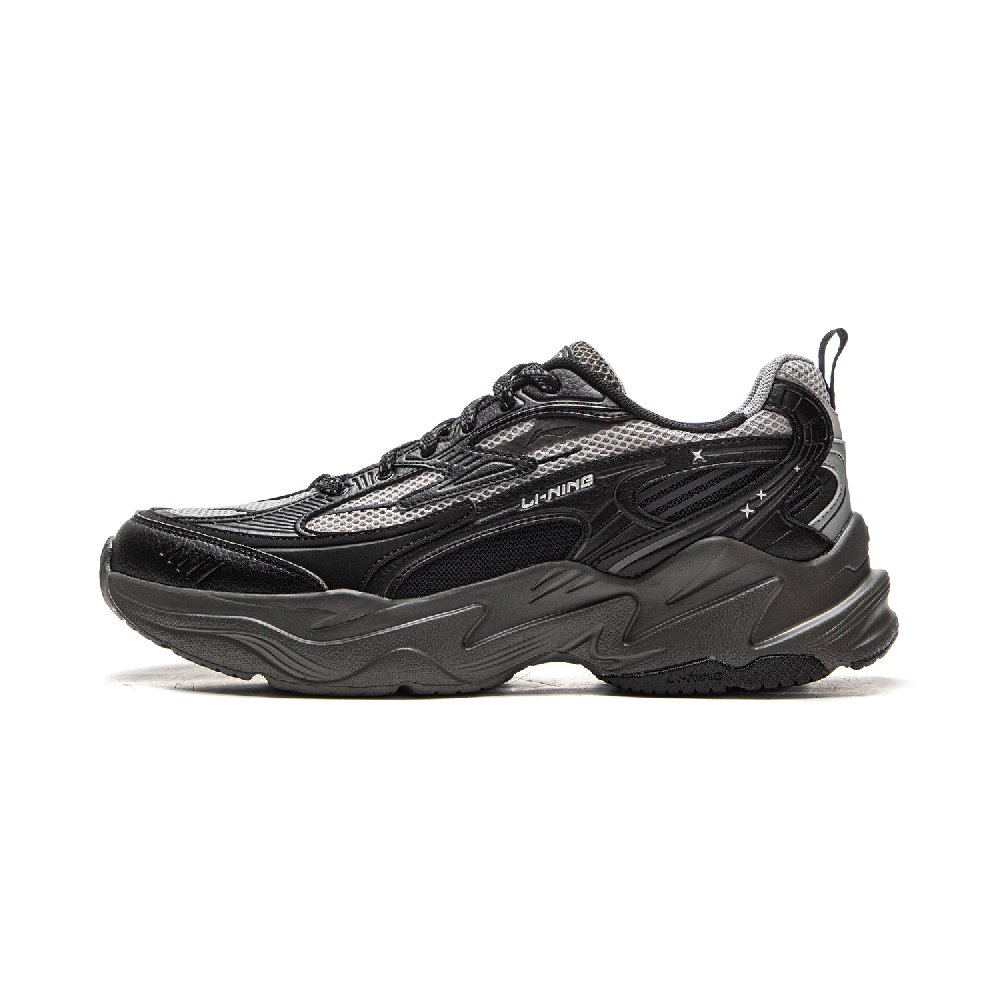 LiNing Meteor Cushioning, Slip Resistant, Abrasion Resistant Support Low Top Casual Shoes Men's Black