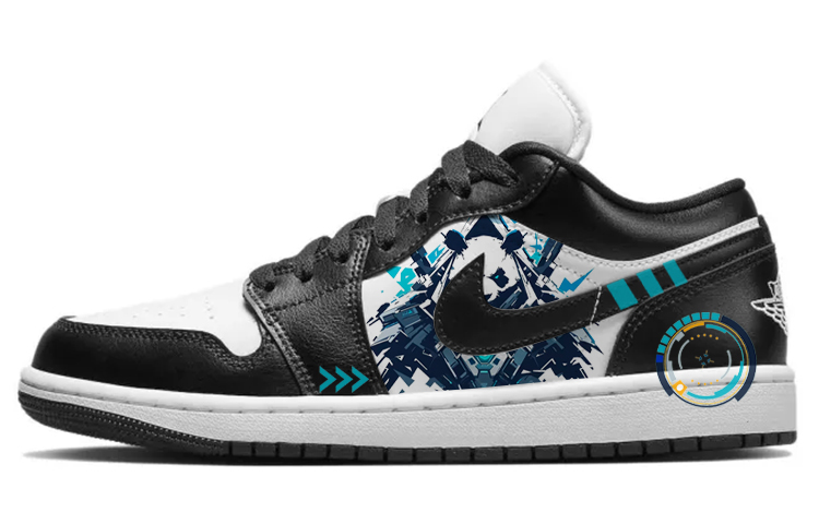 JORDAN Air JORDAN 1 Vintage Basketball Shoes Women's Low Top Black/White