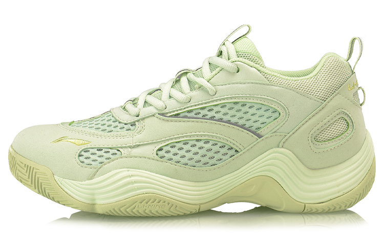LiNing XinSheng Breathable Lightweight Low-Top Vintage Basketball Shoes Unisex Fairy Fruit Green