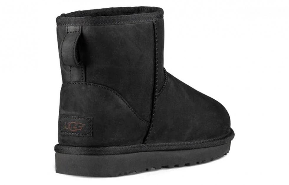UGG Classic Mini Leather Snow Boots Black Women's купить в интернет-магазине Yoocart с быстрой доставкой по России.