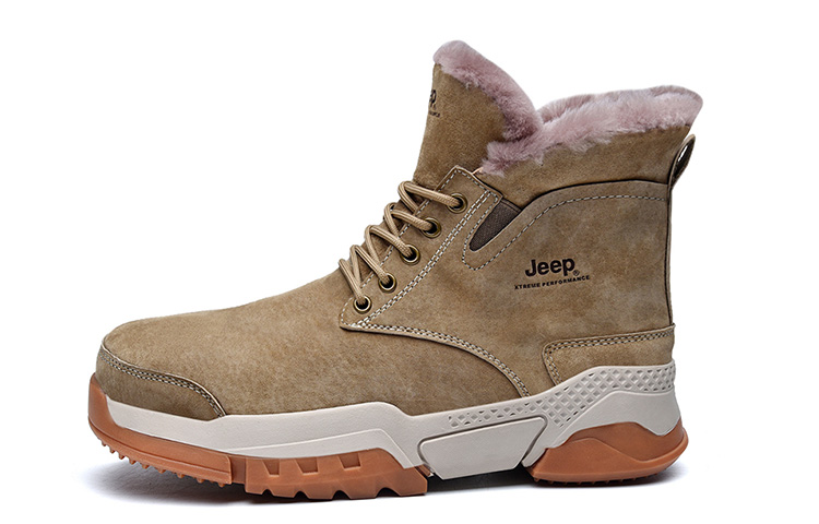 Jeep Snow Boots Men High Top Khaki
