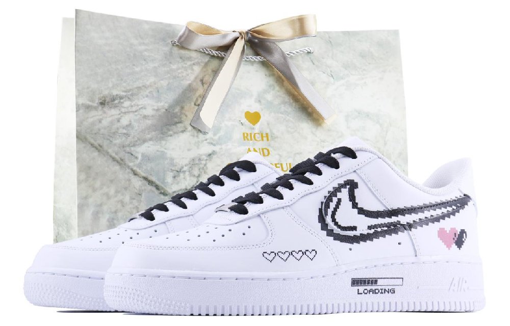Nike Air Force 1 Comic Love SDS Anti Slip Wear Resistant Low Top Skateboard Shoes GS White