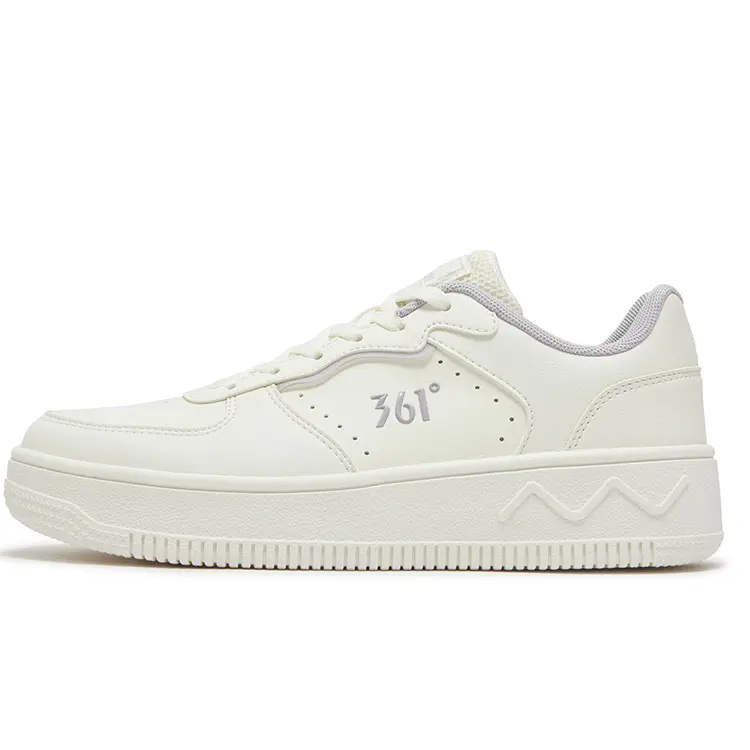 361° Air Force One Anti Slip Wear Resistant Low Top Skateboard Shoes Women's White Light Purple