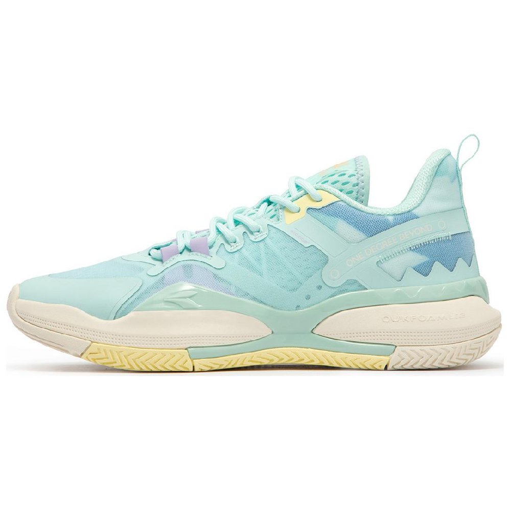 361° Anti-Slip Wear-Resistant Low-Top Basketball Shoes Men's Blue Beige