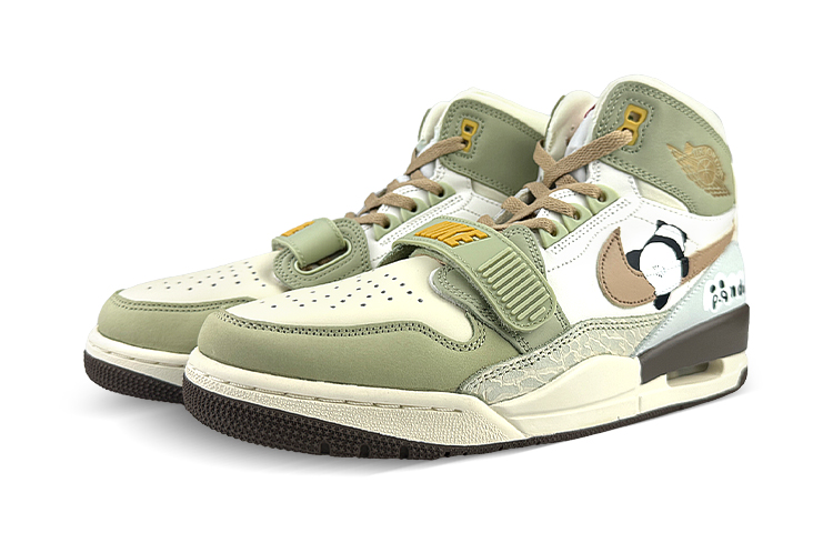 Jordan Legacy 312 Cushioned Wear-Resistant Slip-Resistant High-Top Vintage Basketball Shoes Men's Black White Green купить в интернет-магазине Yoocart с быстрой доставкой по России.