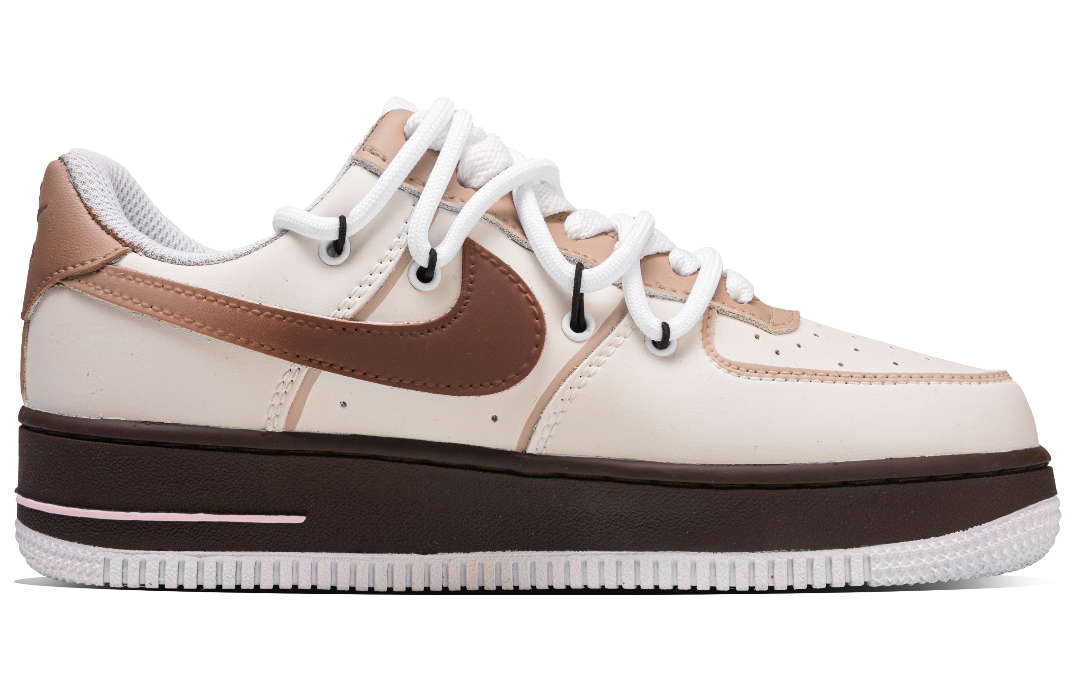Nike Air Force 1 Heartbeat Box Abrasion Resistant Low top Skateboard Shoes Unisex Beige Brown купить в интернет-магазине Yoocart с быстрой доставкой по России.