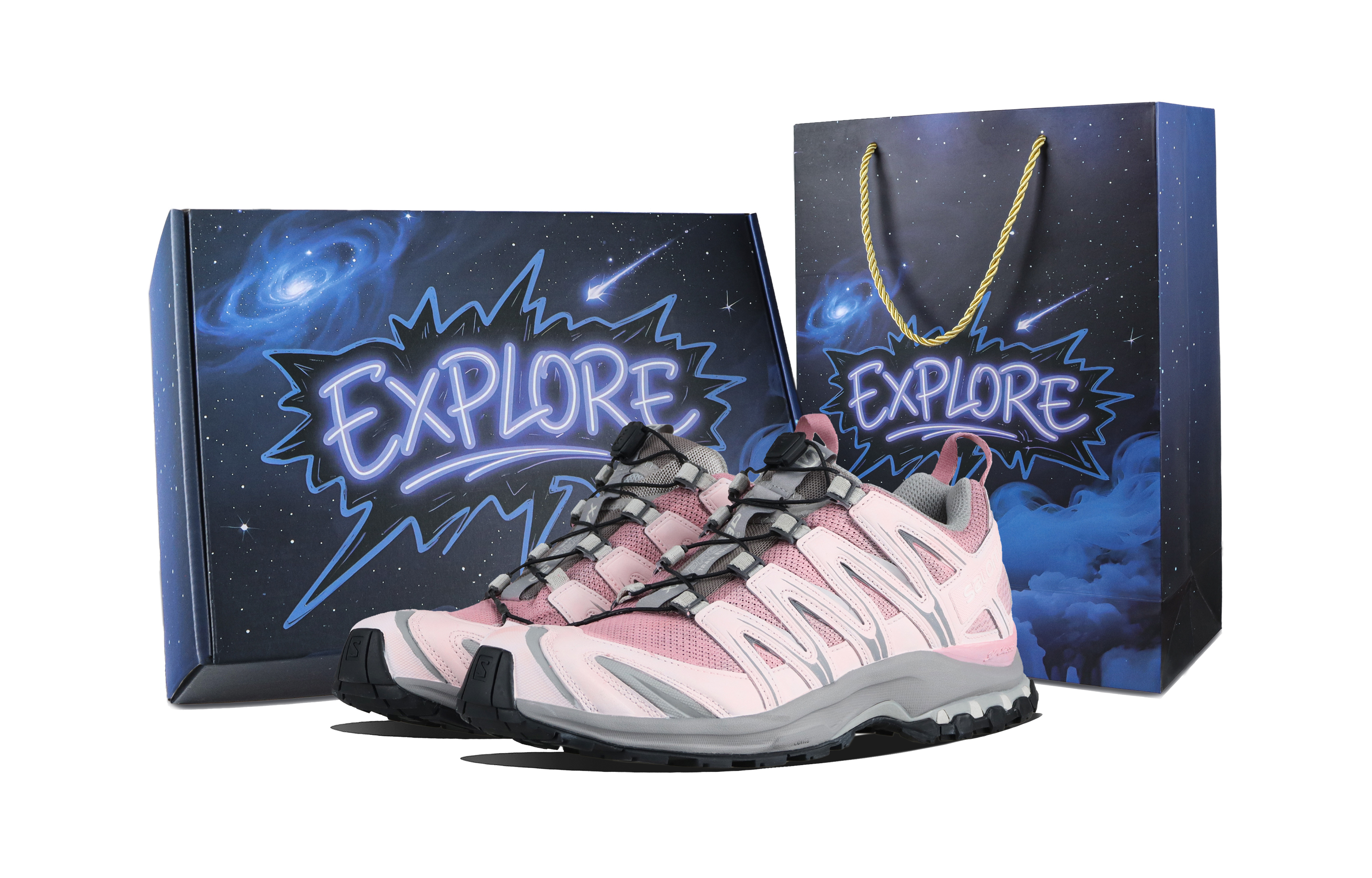 SALOMON XA PRO 3D Cushioning Low top Running Shoes Unisex Pink
