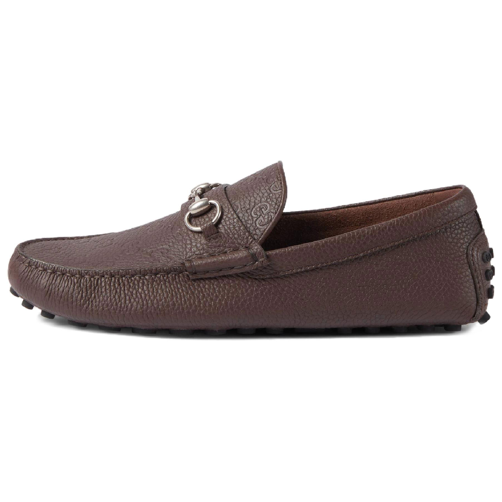 GUCCI Horsebit Beanie Shoes Men's Dark Brown