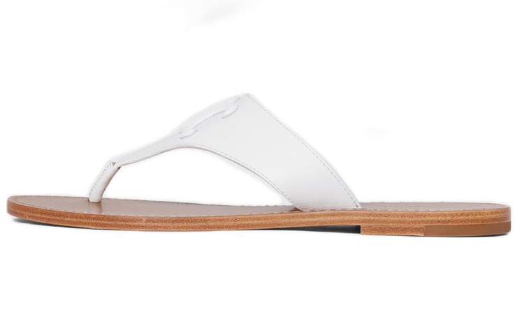 CELINE Triomphe Stylish Sandal Women's White