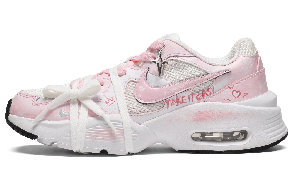 Nike Air Max Fusion Low Top Casual Running Shoes Women's Pink White