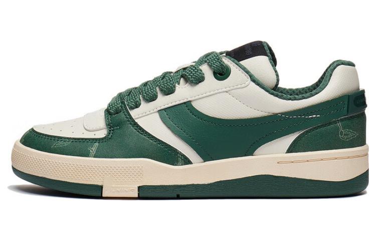 LiNing Zhengrong 92S Cushioning Wear-Resistant Low-Top Skateboard Shoes Women's Deep Temple Green