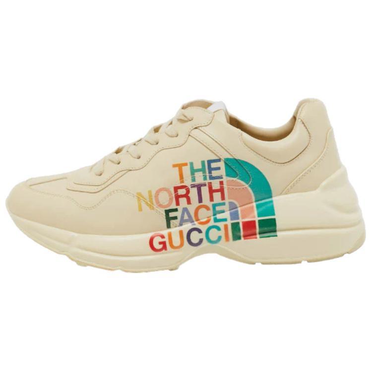 THE NORTH FACE x GUCCI Rhyton Low Top Sports Casual Shoes Women's White