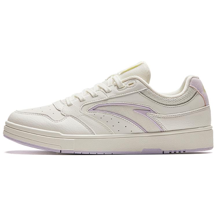Anta Slip-Resistant Cushioning Wear-Resistant Low-Top Skateboard Shoes Women's White Purple