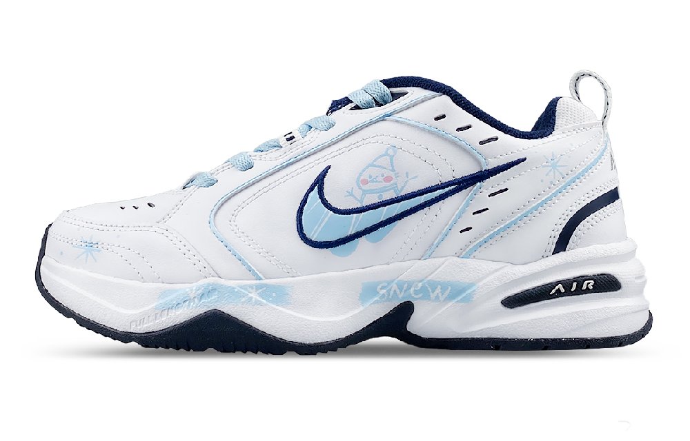 Nike Air Monarch 4 Slip Resistant Low Top Chunky Sneakers Men's White