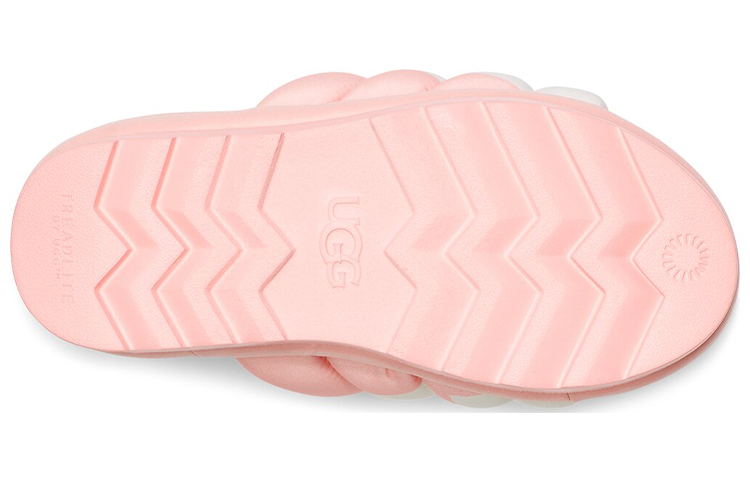 UGG Maxi Slide Logo Pink Scallop Women's