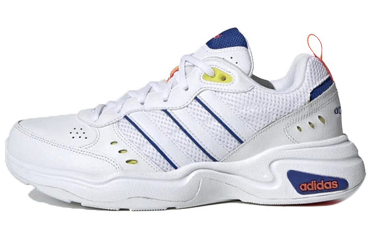 Adidas Neo Strutter Anti Slip Wear Resistant Low Top Casual Shoes Men's White Blue Yellow