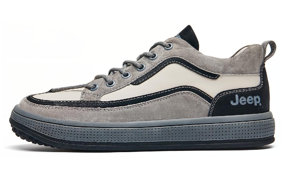 Jeep Abrasion Resistant Low Top Skateboard Shoes Men's Gray