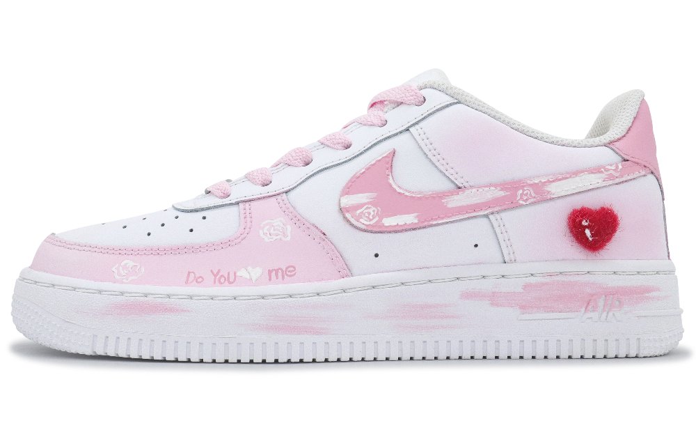 Nike Air Force 1 Slip Resistant Cushioning Abrasion Resistant Low Top Skateboard Shoes Women's White