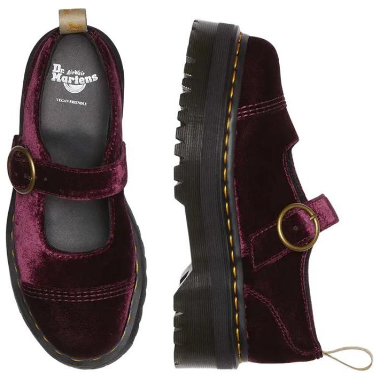 Dr.Martens ADDINA Platform Mary Jane Shoes 5cm Women's Cherry Red купить в интернет-магазине Yoocart с быстрой доставкой по России.