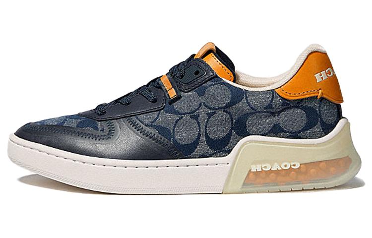 COACH CitySole Court Low Top Stylish Skateboarding Shoes Women's Denim Blue