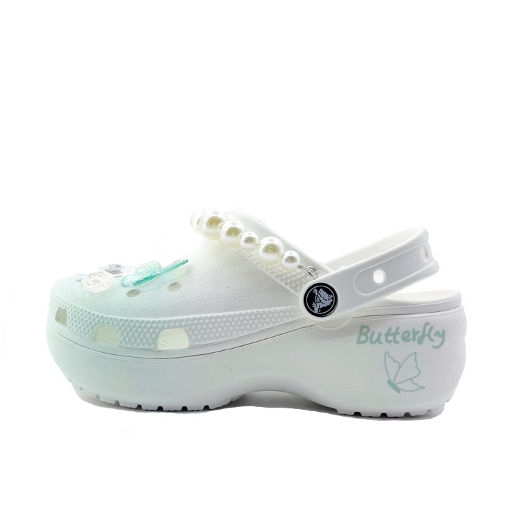 Crocs Classic Platform Clog Clogs Unisex Green