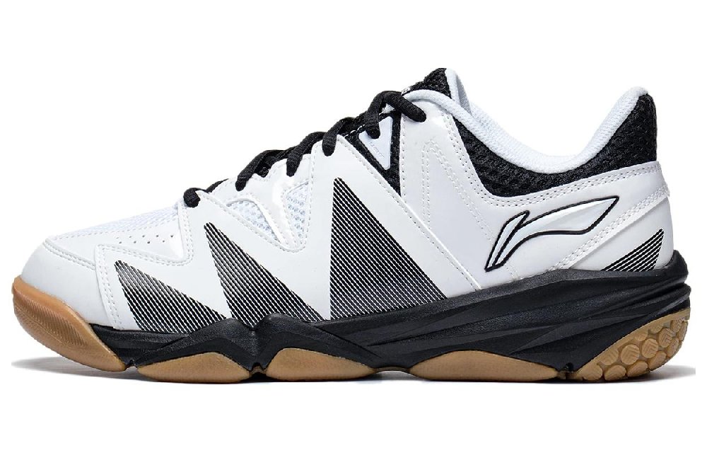 LiNing Seamless Abrasion Resistant Breathable Low Top Badminton Shoes Unisex White Black