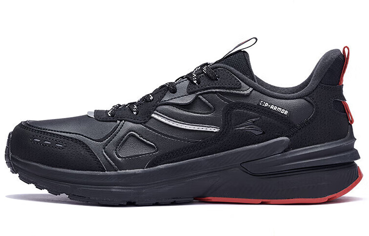 361° Abrasion Resistant Waterproof Lightweight Low Top Running Shoes Men's Black Red