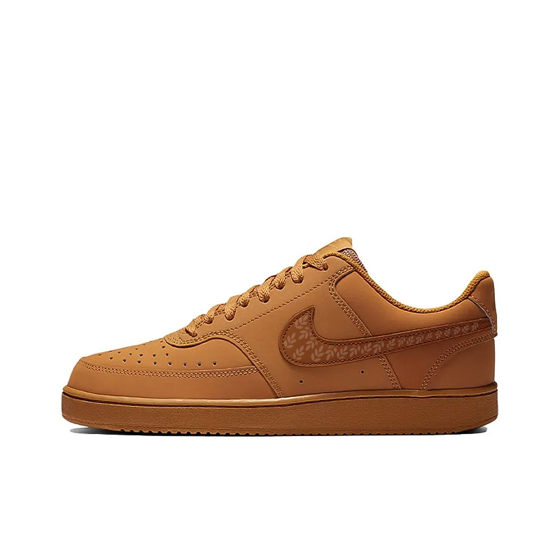Nike Court Vision 1 Coverage Cushioning Wear-Resistant Low-Top Skateboard Shoes Unisex Wheat