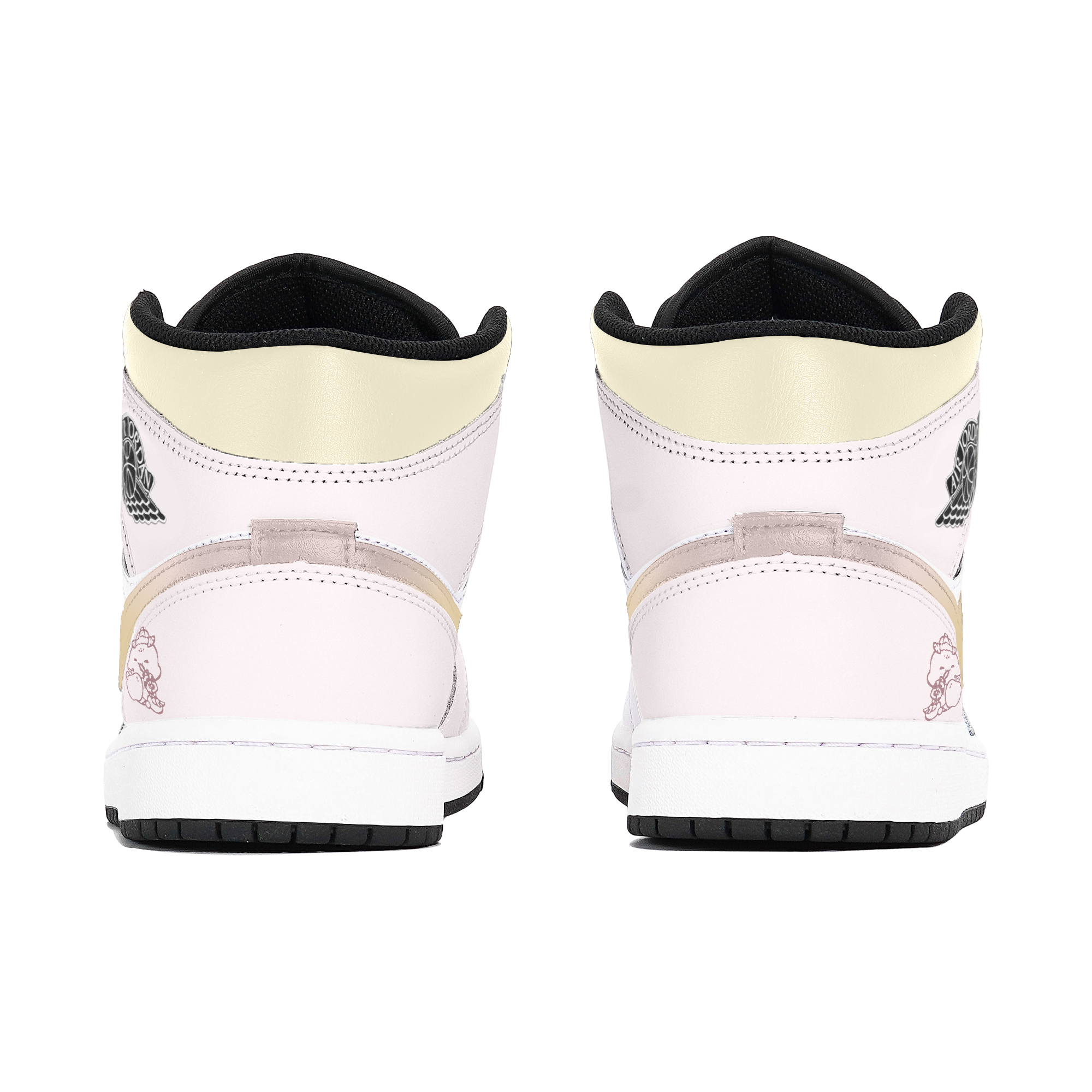 Jordan Air Jordan 1 Joy Lemon Abrasion-Resistant Mid-Top Vintage Basketball Shoes Unisex Beige Pink купить в интернет-магазине Yoocart с быстрой доставкой по России.