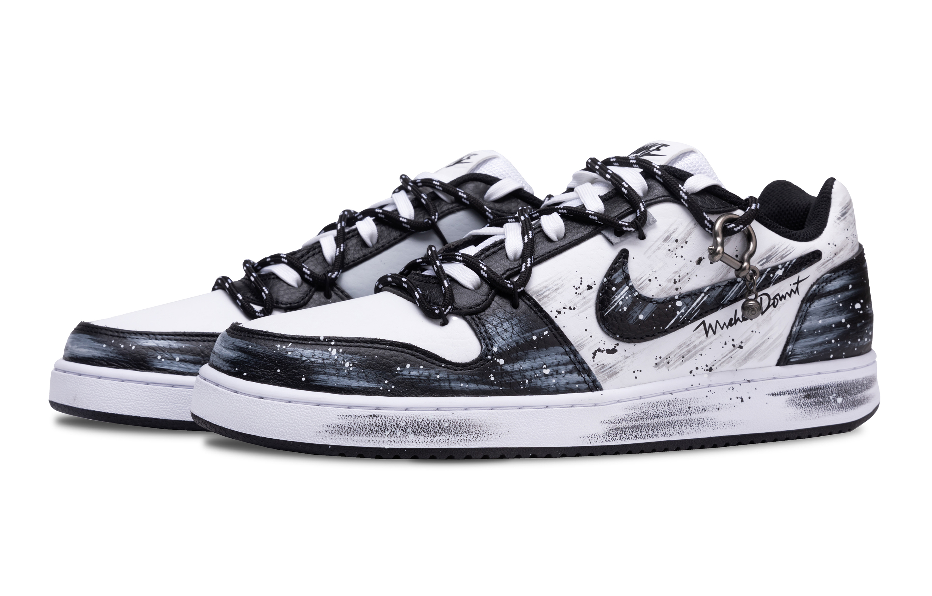 Nike EBERNON Dark Moon Symphony Slip Resistant Low Top Skateboard Shoes Men's Black White купить в интернет-магазине Yoocart с быстрой доставкой по России.