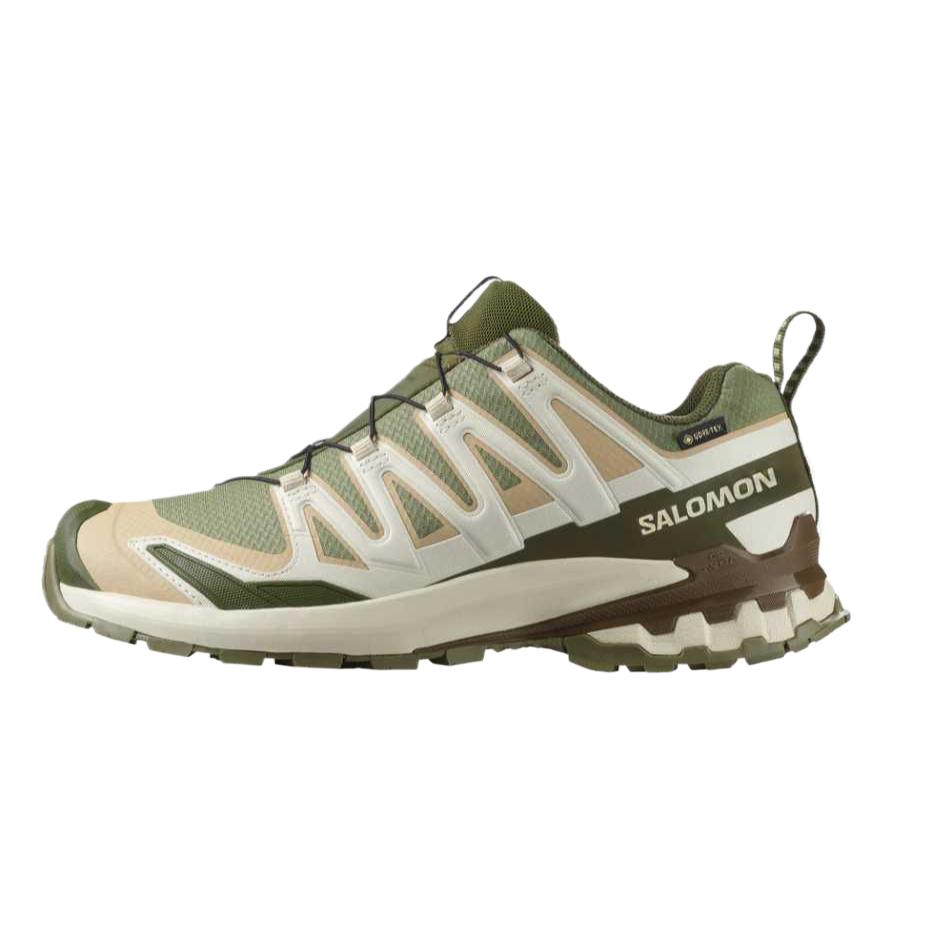 SALOMON XA Pro 3D V9 Breathable Low Top Running Shoes Men's Green Beige