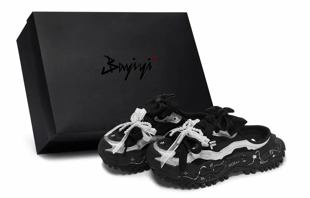 FILA FUSION BIANCO Abrasion Resistant Closed Toe Slippers Women's Black Silver