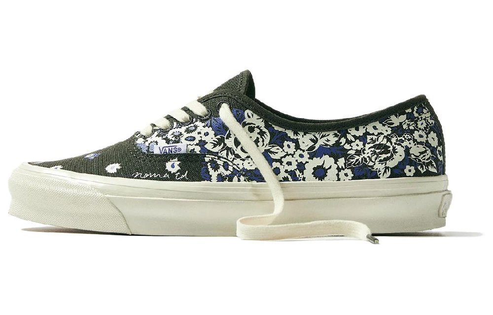 END. X Noma T.D. x Vans Authentic OG Cushioning, Wear Resistant Low Top Skateboard Shoes Men's Green White