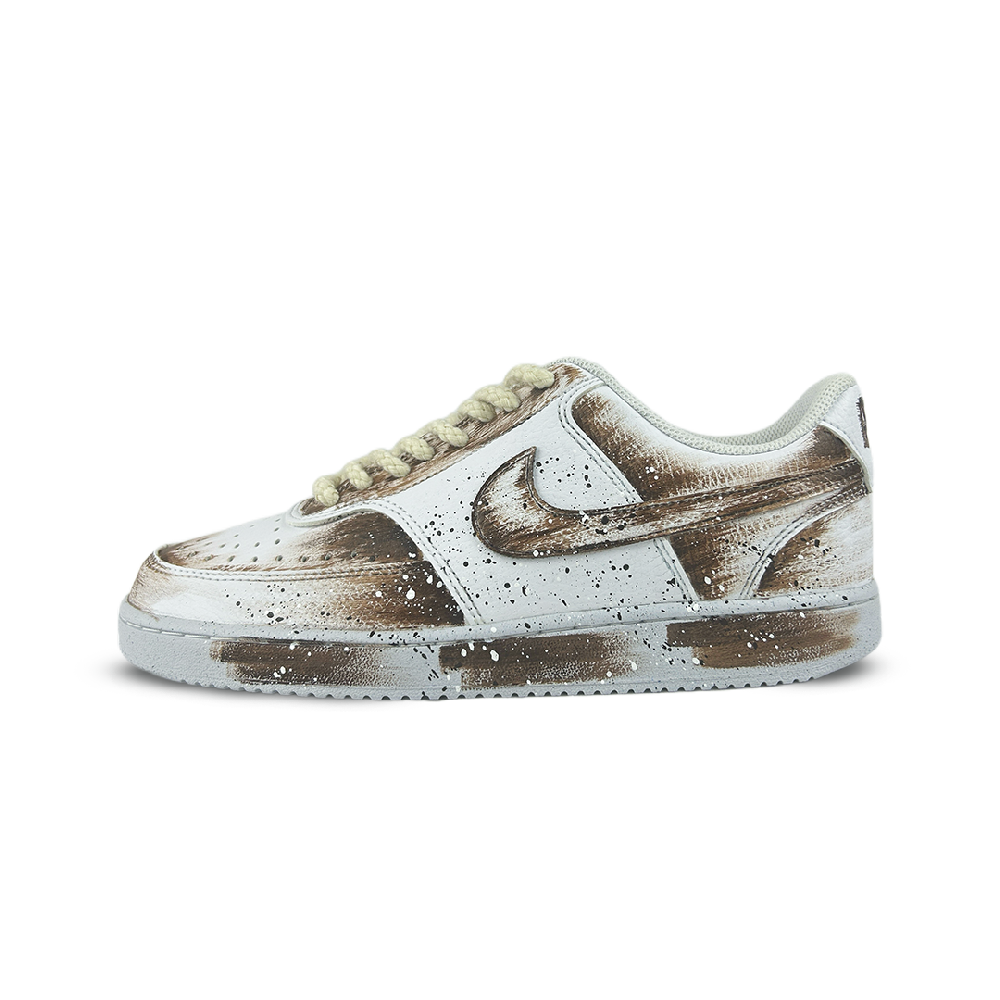 Nike Court Vision 1 Lightning Dash Slip Resistant Low Top Skateboard Shoes Men's White