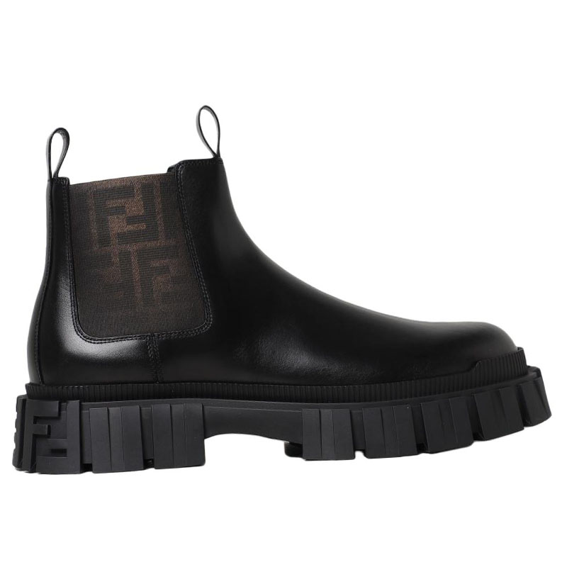 FENDI Logo Detailed Round Toe Ankle Boots купить в интернет-магазине Yoocart с быстрой доставкой по России.