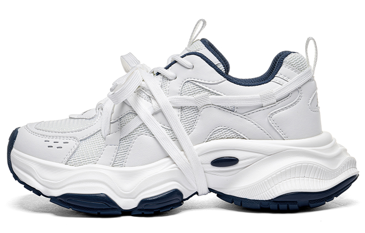 Kappa Back to Back Low Top Chunky Sneakers Women's Classic White Ocean Blue