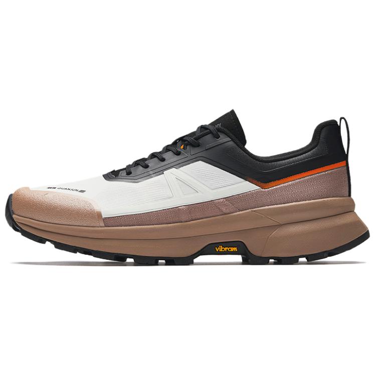 ANTA Champion Trailblazer Mountaineering & Hiking Shoes Men's Low top Ivory White, Basic Black, Classic Umber Gray
