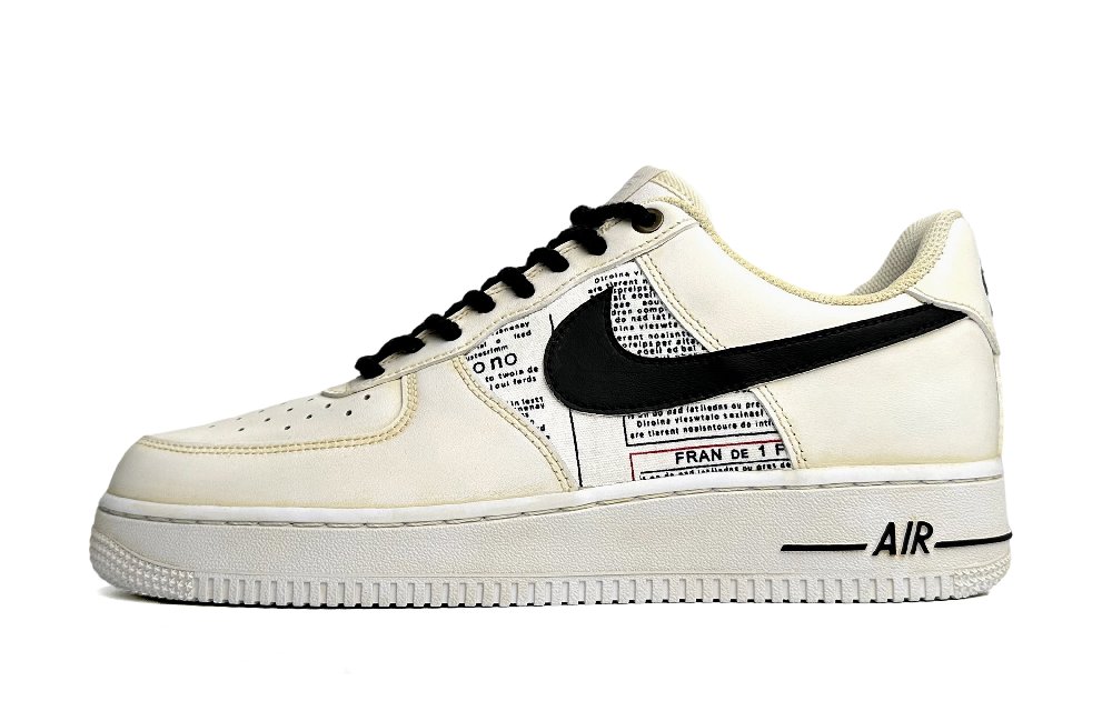 Nike Air Force 1 Low 07 Low-Top Skateboard Shoes Men's Yellow Black White