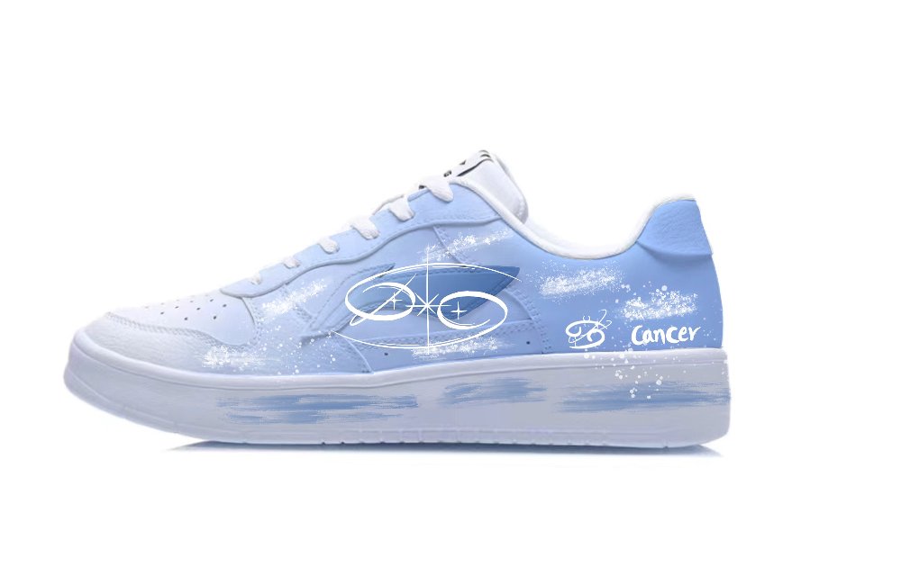 LINING Pontoon Boats Skateboard Shoes Unisex Low-Top White Blue