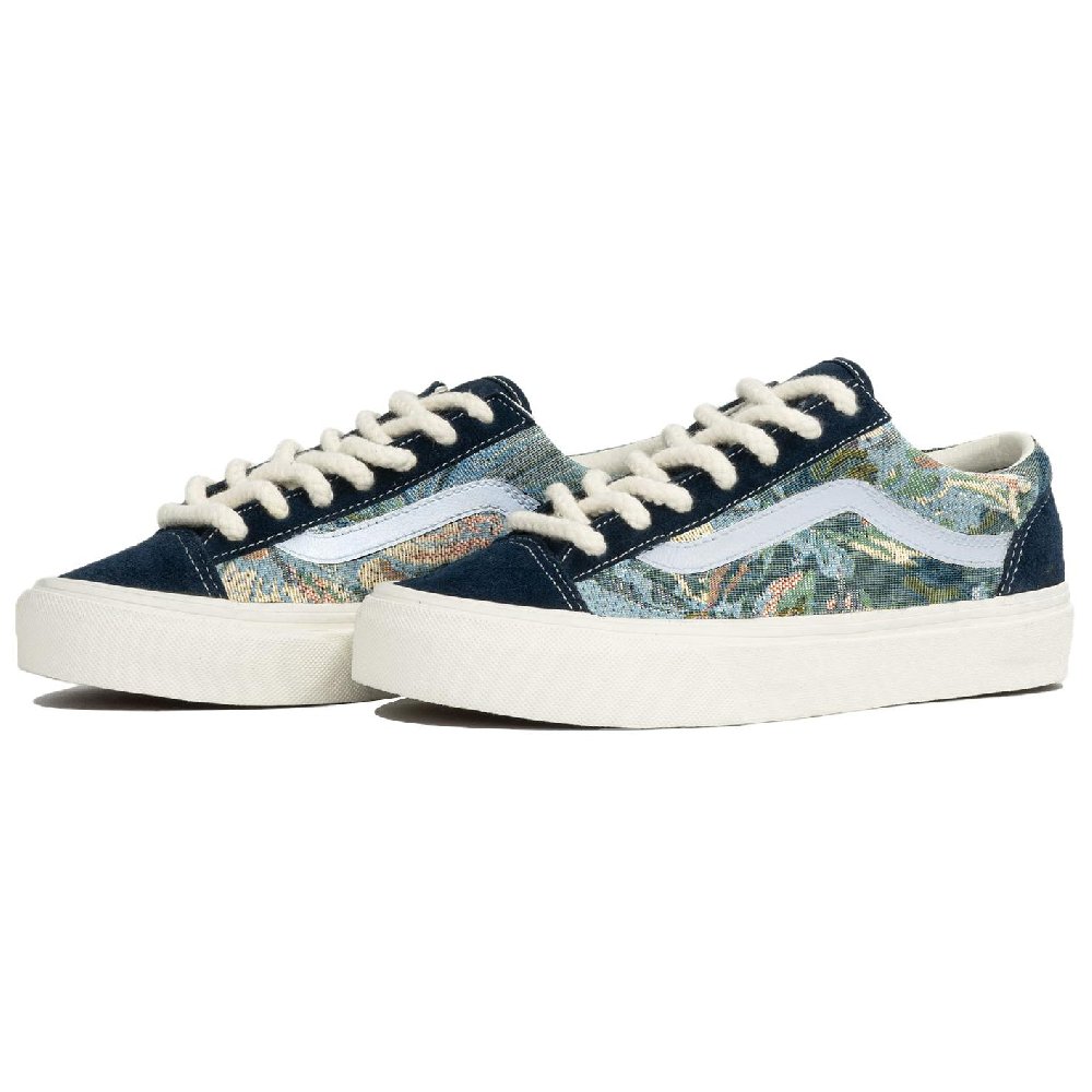 Vans Style 36 Kaleidoscope, Monet Garden, Shopping Bag Abrasion Resistant Low Top Skateboard Shoes Unisex Blue White