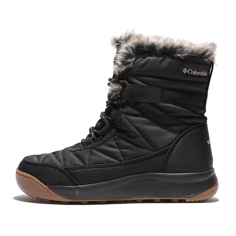 Columbia Minx Shorty 4 Warm Water-Resistant Wear-Resistant Height Increasing Short Snow Boots Women's Black