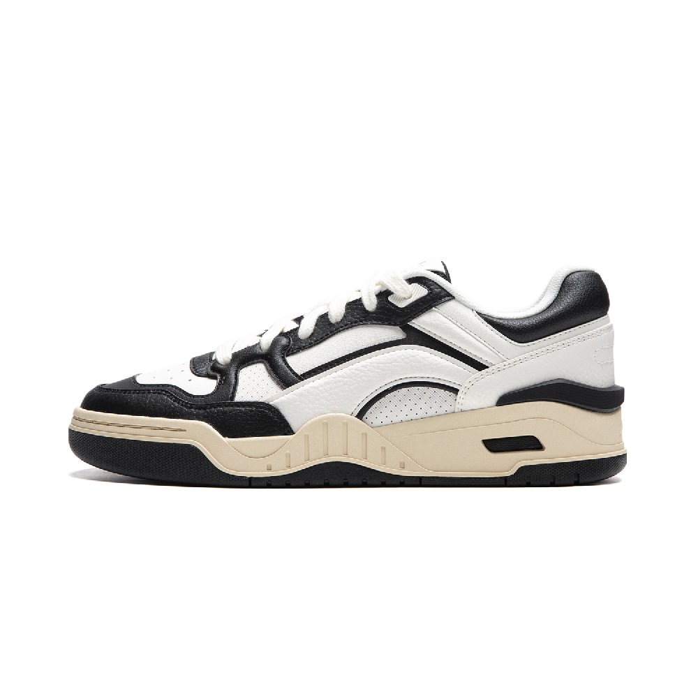 LiNing Moon White 2.0 Slip Resistant, Abrasion Resistant, Breathable Low top Skateboard Shoes Men's White Black