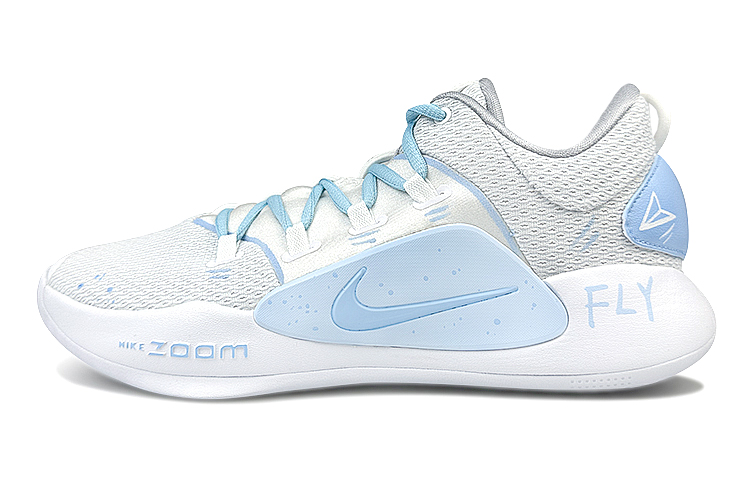 Nike Hyperdunk X Low 10 White Pure Cushioned Slip-Resistant Low-Top Basketball Shoes Men's Blue White