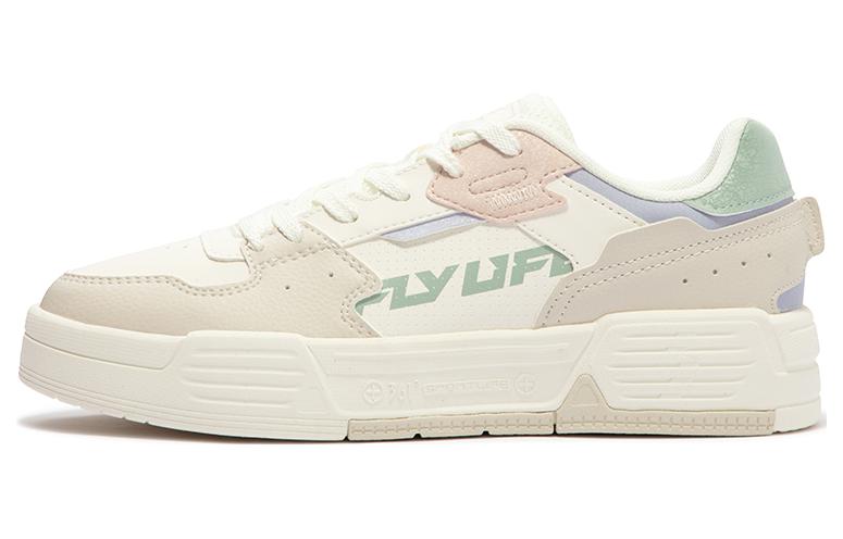 361° Anti Slip Wear Resistant Low Top Skateboard Shoes Women's White Green