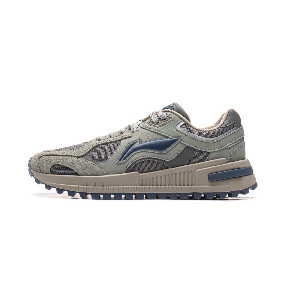 LiNing Wind Rider 2.0 Anti-Slip Wear-Resistant Low-Top Casual Shoes Men's Gray
